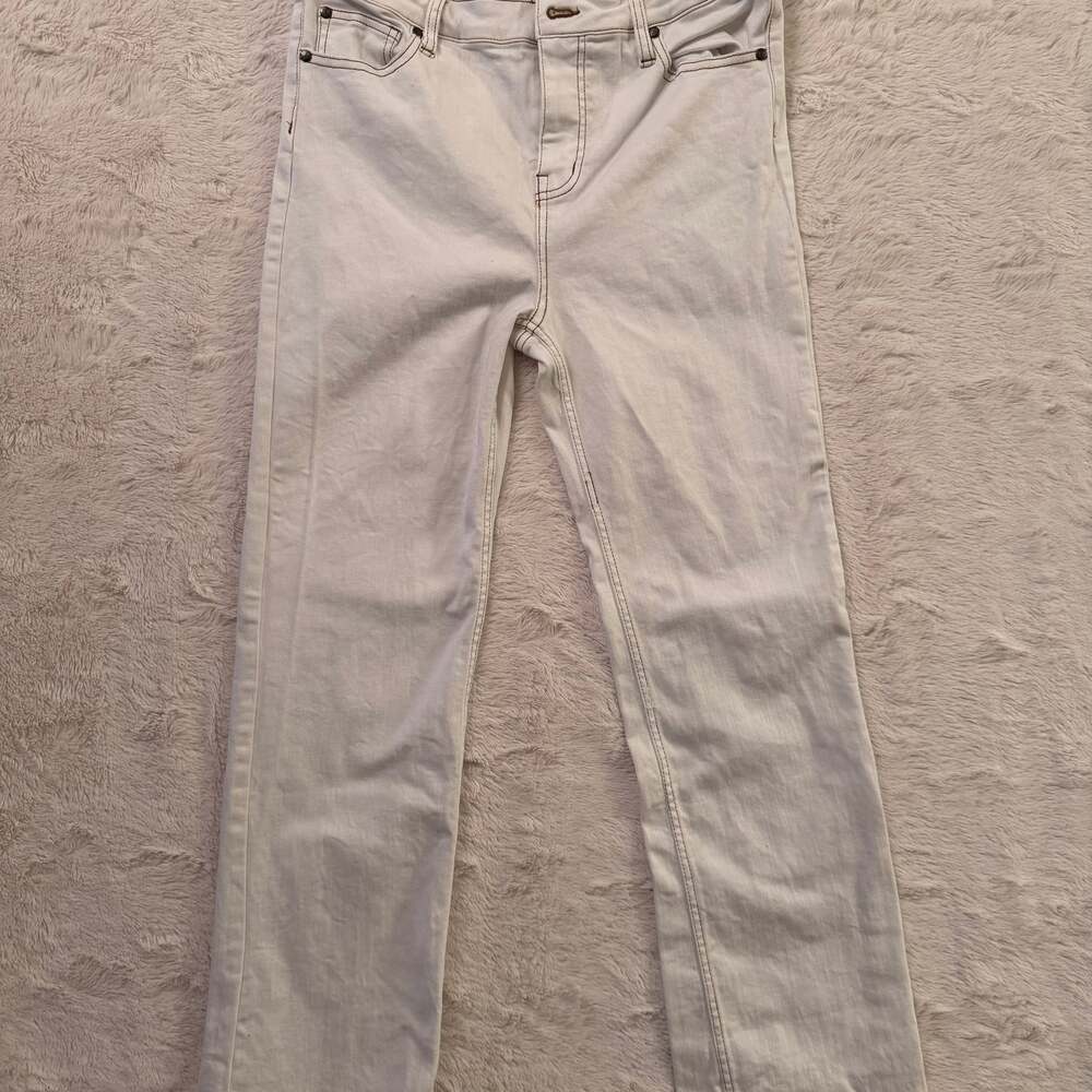 Size 12 White Good Hart Slim Jeans